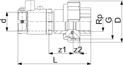 Bild von +GF+ INSTAFLEX Übergangs-Verschraubung PB/Messing Elektroschweissen / Innengewinde, d mm: 25, Art.Nr.: 760857223