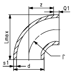 Bild von +GF+ ecoFIT Bogen 90° PE100 d20-500mm / SDR 11, d mm: 160, Art.Nr.: 753018717