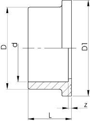 Bild von +GF+ INSTAFLEX Bundbuchse flach PB Passend zu losem Flansch oder Überwurfmutter, d mm: 25, Art.Nr.: 761066632