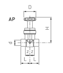 Bild von +GF+ INSTAFLEX Ventil BTV 2 PB Ohne Entleerung, d mm: 20, Art.Nr.: 761070304