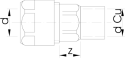 Bild von +GF+ INSTAFLEX Übergang Messing Mit Lötmuffe, d mm: 16, Art.Nr.: 760853114