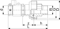 Bild von +GF+ INSTAFLEX Übergangs-Verschraubung PB/Messing Elektroschweissen / Aussengewinde, d mm: 32, Art.Nr.: 760857217